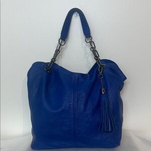 Made in Italy Colbalt Blue Slouchy Leather Bag